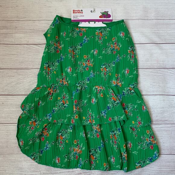 Boots & Barkley Green Floral Pet Dog Dress Size Extra Large Up to 100lbs - Picture 1 of 10